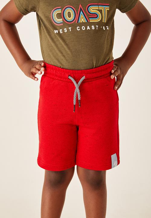 Flyersunion - 2 pack fleece short - maroon & blue