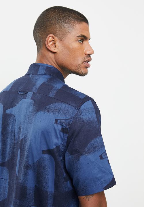 G-STAR - Bristum service straight short sleeve shirt - blue