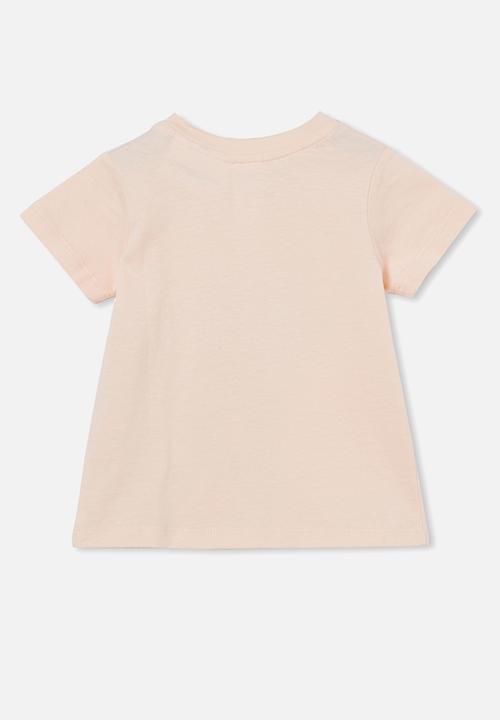 Cotton On - Jamie short sleeve tee-license - lcn wb peach tang/space jam tweety