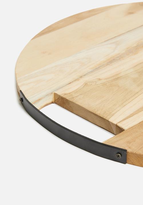 Excellent Houseware - Teak round chopping board - neutral