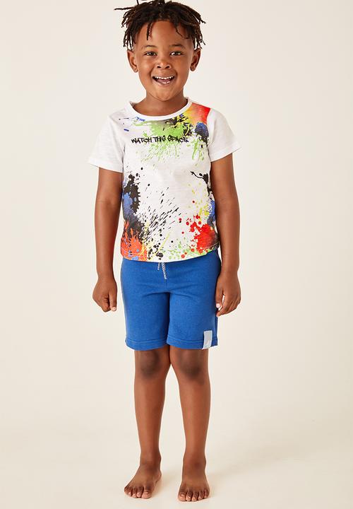 Flyersunion - Paint splatter tee - white