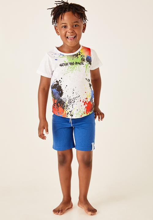 Flyersunion - Paint splatter tee - white