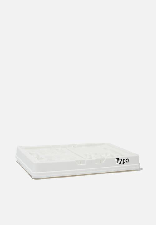 Typo - Midi foldable storage - white 