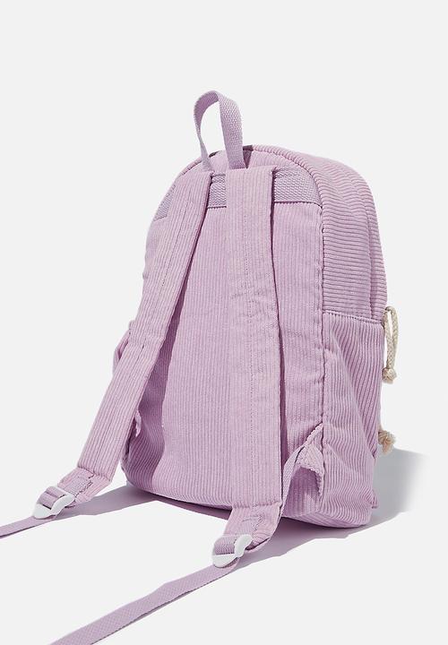 Cotton On - Back to school cord backpack - pale violet