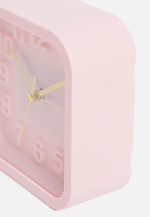 H&S - Square alarm clock - pink