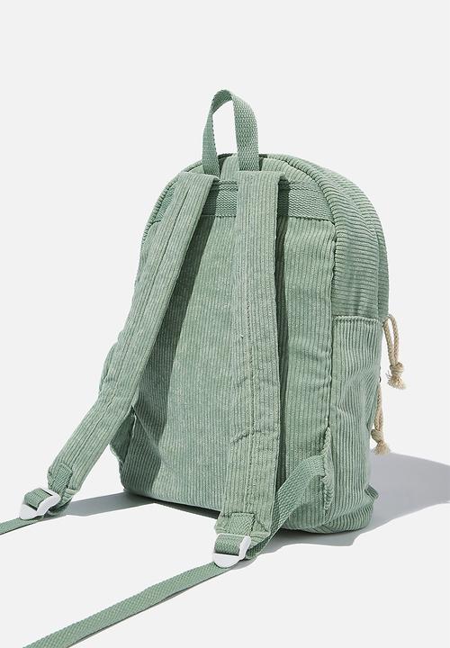 Cotton On - Back to school cord backpack - smashed avo