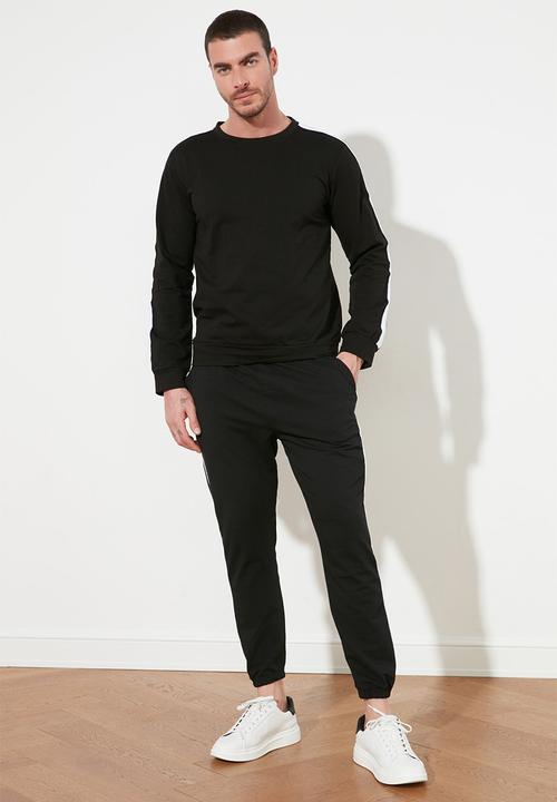 Trendyol - Thin piping joggers - black