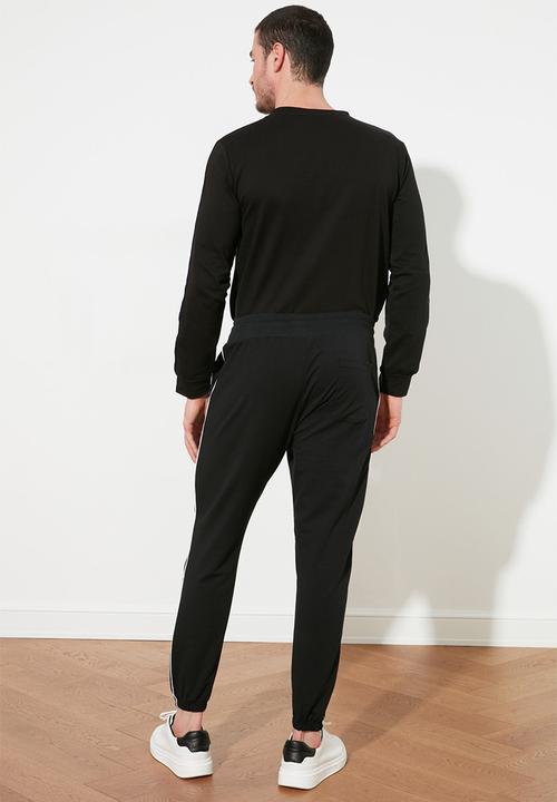 Trendyol - Thin piping joggers - black