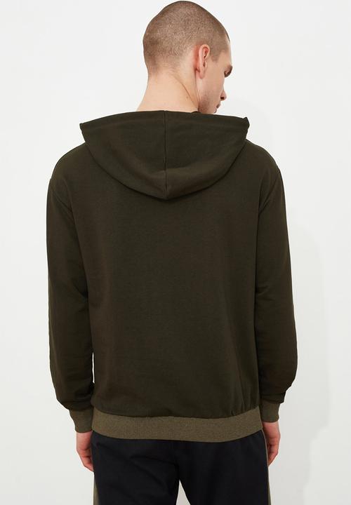 Trendyol - Utility pocket hoodie - khaki