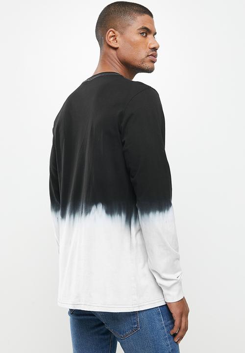 Rip Curl - Dip dye long sleeve tee - charcoal & black 