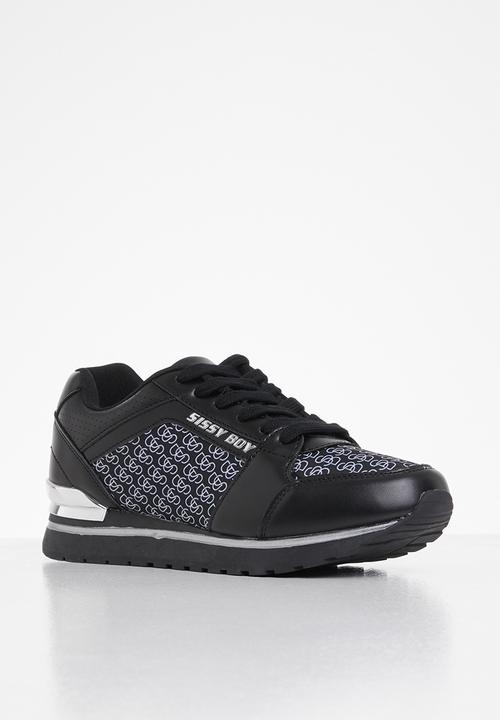 SISSY BOY - Logomania all over print sneaker  - black