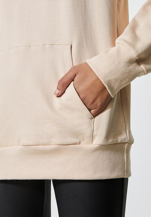 Superbalist - Longline hoodie - stone