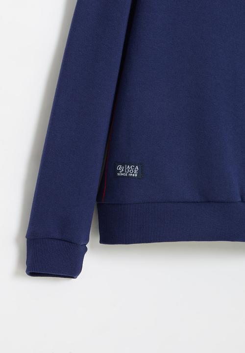 Aca Joe - Pre-boys brushed fleece sweater - navy