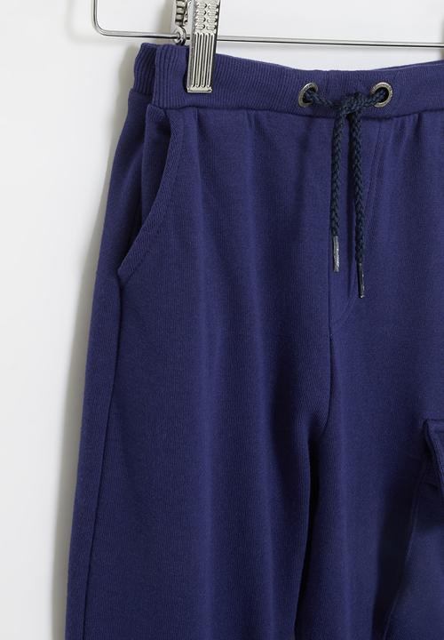 Aca Joe - Pre-boys brushed fleece cargo jogger - navy