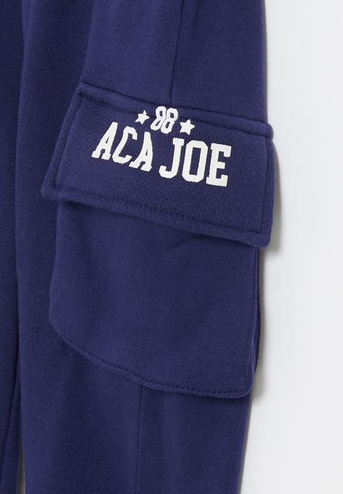 Aca Joe - Pre-boys brushed fleece cargo jogger - navy