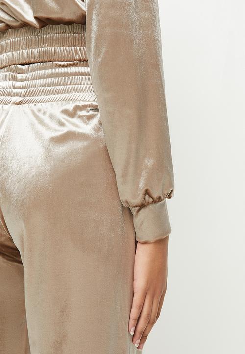 SISSY BOY - Cozy velvet crop zip through - champagne