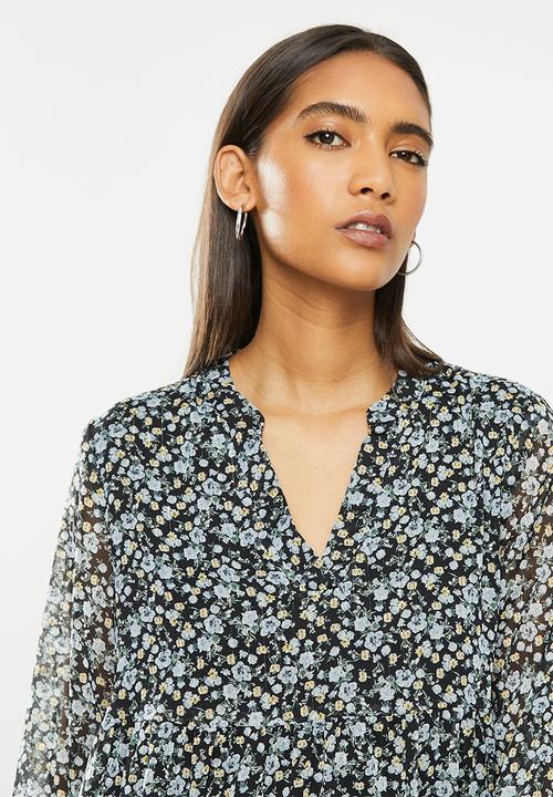 Vero Moda - Lilo long sleeve v-neck dress - black