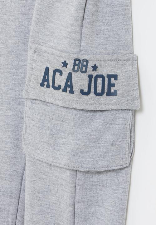Aca Joe - Pre-boys brushed fleece cargo jogger - grey