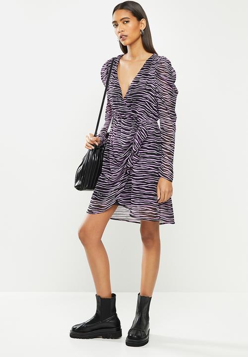 Vero Moda - Zoe long sleeve wrap dress - purple