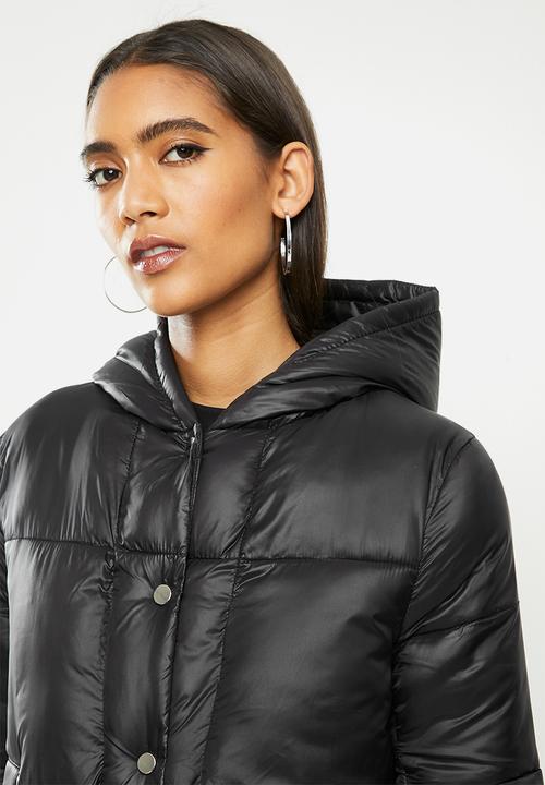 SISSY BOY - Banna: sporty puffer jacket with gold detailing - black