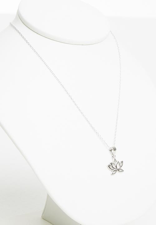 Superbalist - Lotus flower sterling silver necklace
