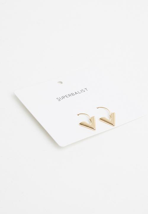 Superbalist - Triangle hoop earrings - gold
