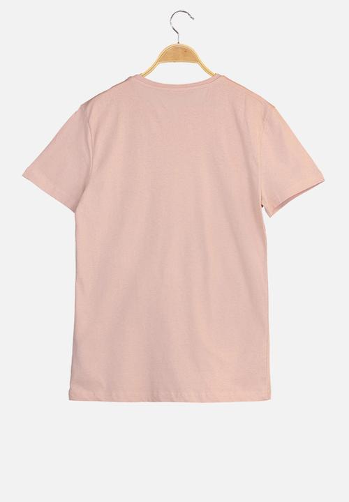 Trendyol - Chest printed short sleeve tee - stone
