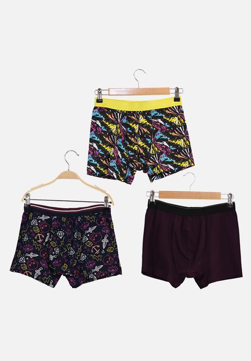 Trendyol - Printed 3 pack boxers - black multi