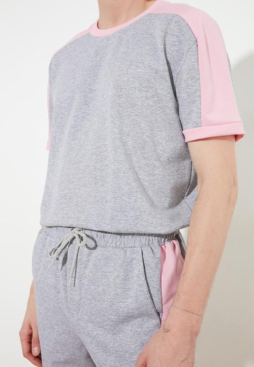 Trendyol - Side stripe sweatsuit - grey