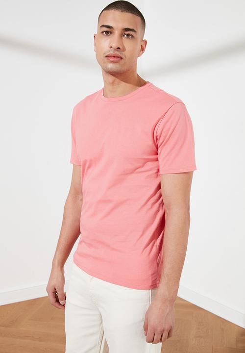 Trendyol - Plain short sleeve tee - rose