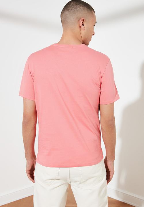 Trendyol - Plain short sleeve tee - rose