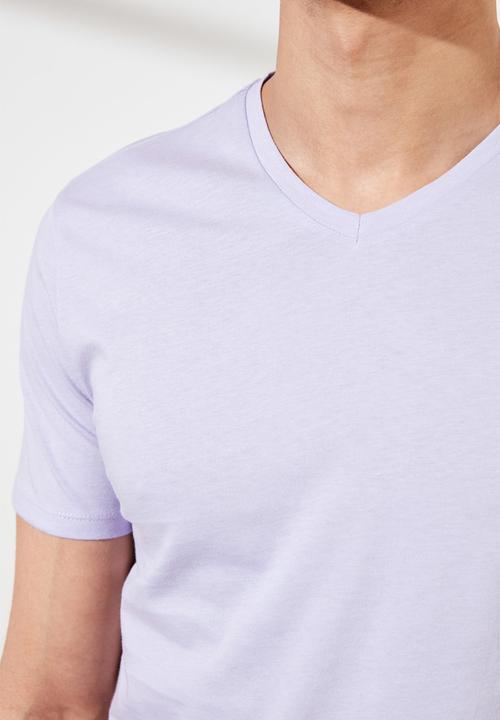 Trendyol - Plain short sleeve tee - lilac