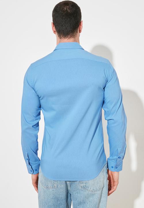 Trendyol - Roll up shirt - blue
