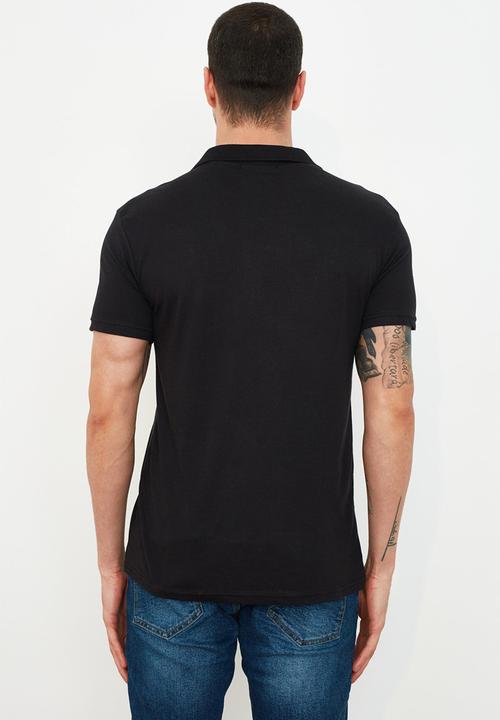 Trendyol - Zip up short sleeve golfer- black