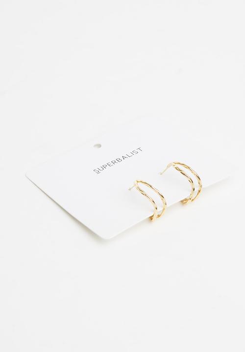 Superbalist - Double hoop earrings - gold