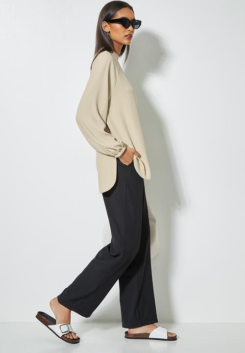 Superbalist - Longline curved hem blouse - neutral
