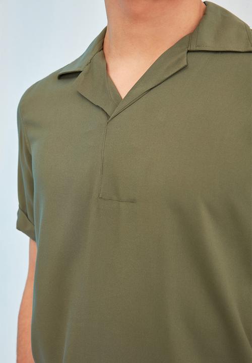 Trendyol - Buttonless shirt - khaki