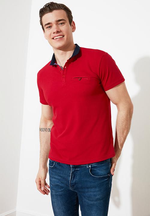Trendyol - Chest pocket golfer - red
