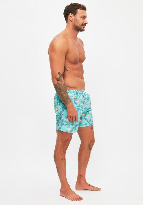 Trendyol - Printed swim shorts - mint