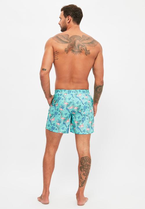 Trendyol - Printed swim shorts - mint