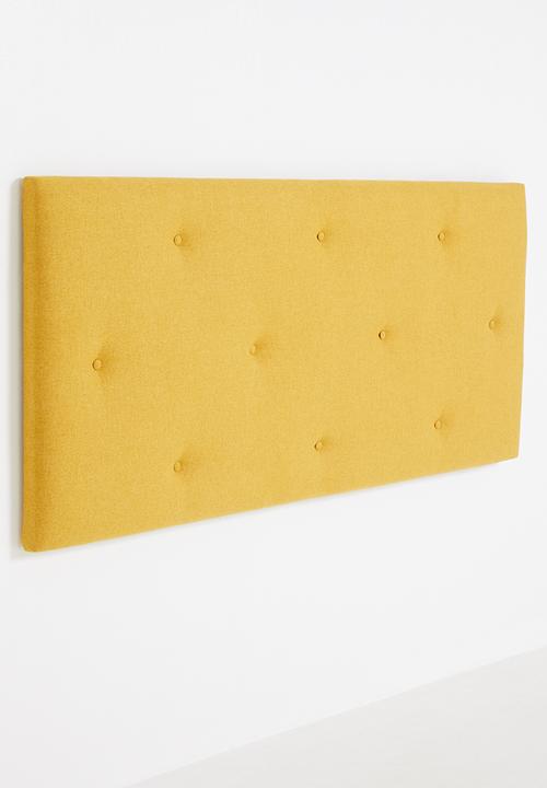 Sixth Floor - Surface button headboard - mustard - Queen