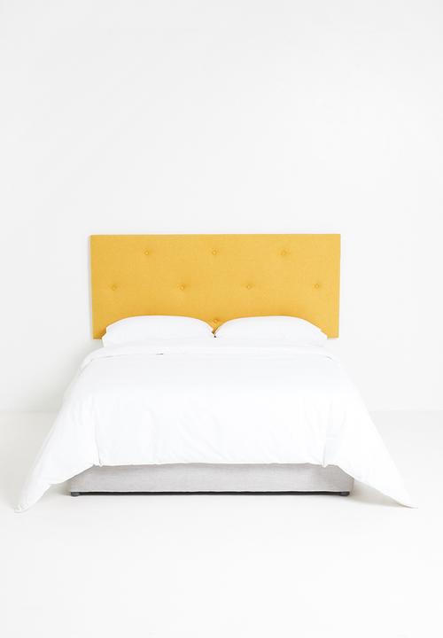 Sixth Floor - Surface button headboard - mustard - Queen