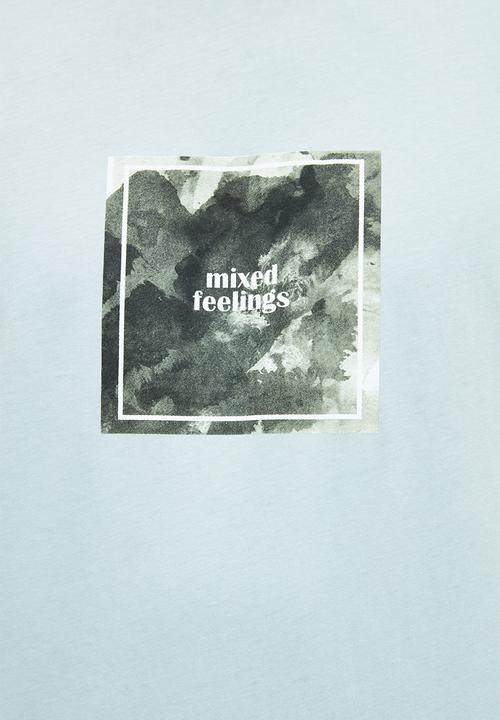Trendyol - Graphic short sleeve tee - blue
