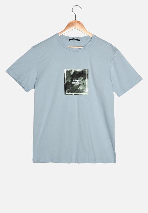 Trendyol - Graphic short sleeve tee - blue