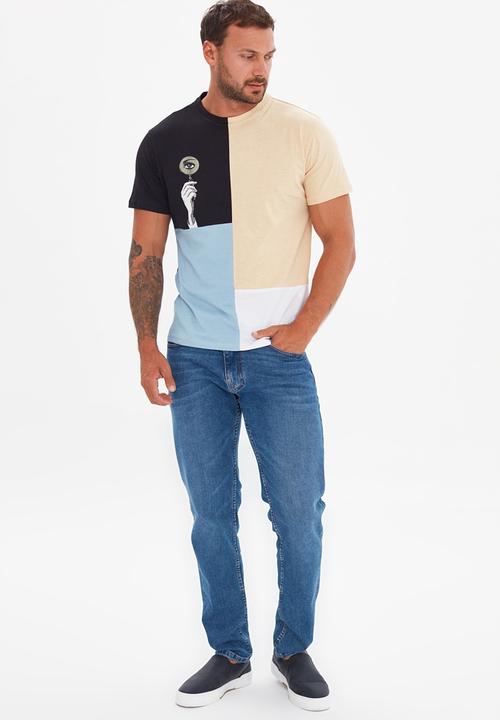 Trendyol - Colour block short sleeve tee - multi