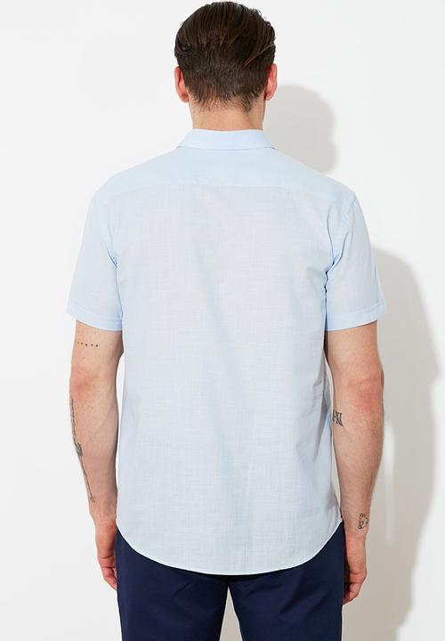 Trendyol - Plain short sleeve shirt - blue
