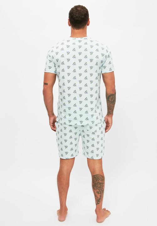 Trendyol - Short sleeve tee & shorts sleep set - mint