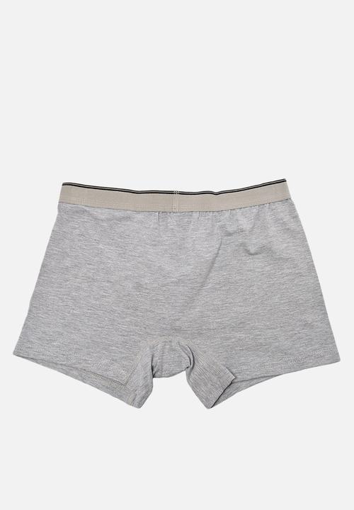 Trendyol - Printed 3 pack boxer shorts - black/grey/white