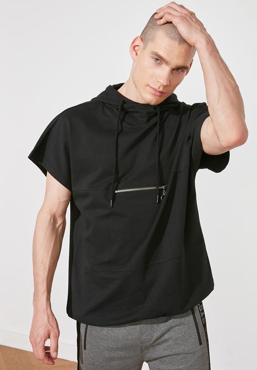 Trendyol - Zip detail sweater - black