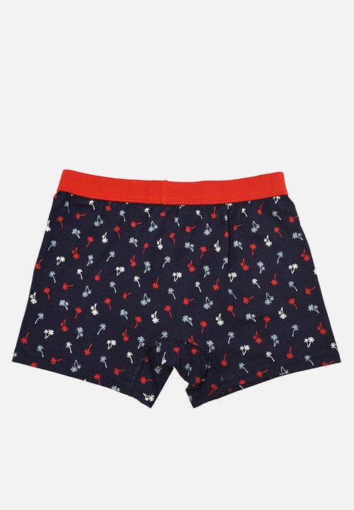 Trendyol - Printed 3 pack boxer shorts - navy/red/black